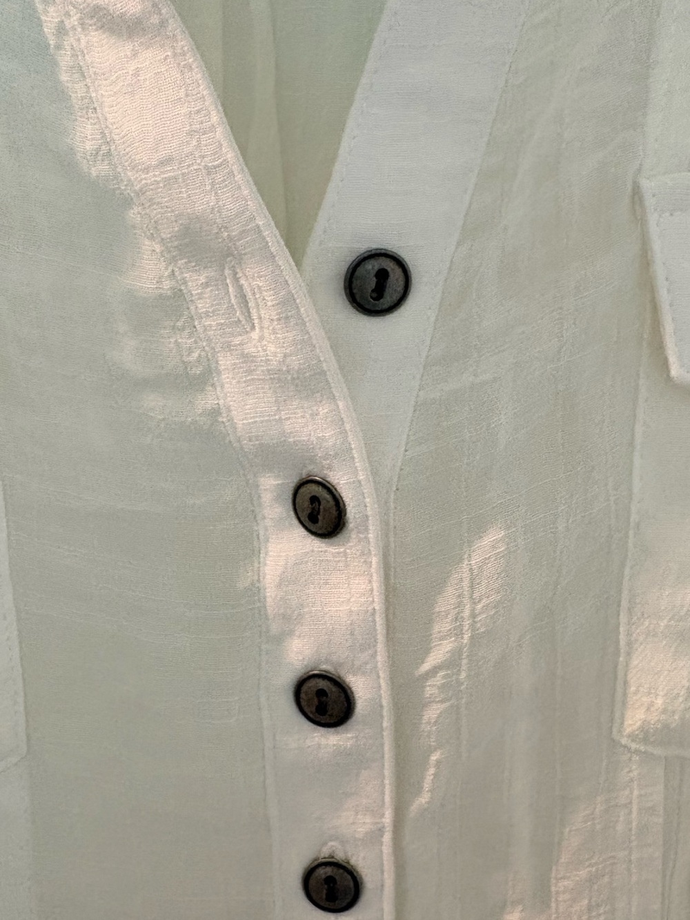 New Directions White Blouse with Black Brand Tag